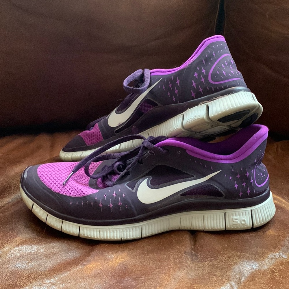 Women’s Nike Free Purple Running Shoes Sneakers Size 10